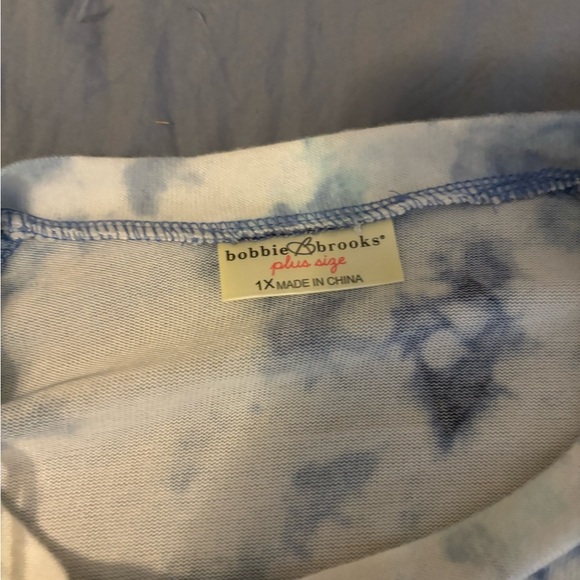 bobbie brooks sweater Plus Size Women’s 1X Tie-dye Blue/White NEW TAGS Comfy - Picture 7 of 12